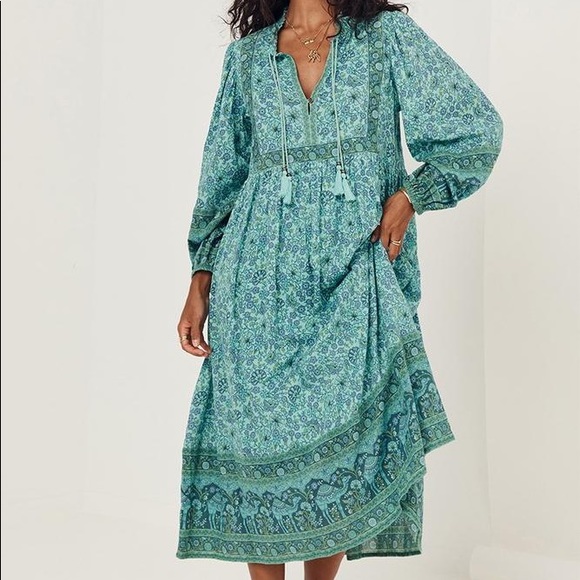 Spell Sundown Boho turquoise dress size XL - Picture 1 of 14